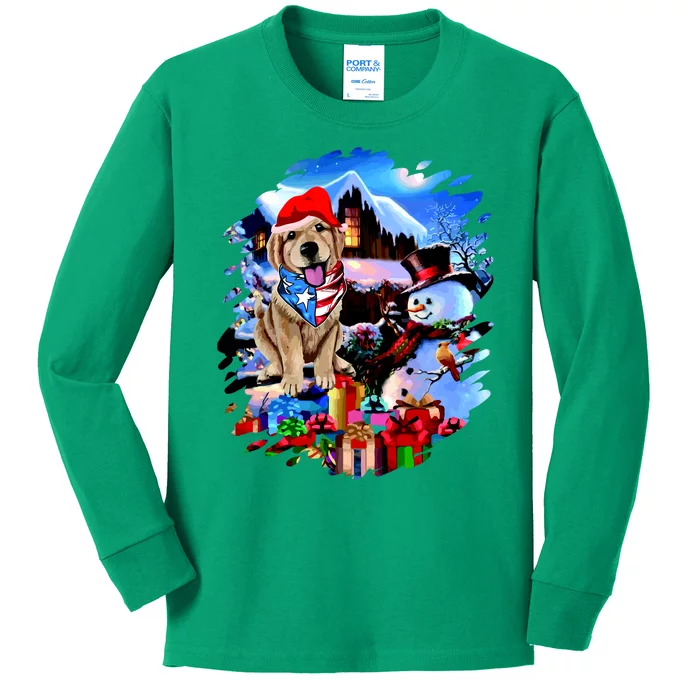 Dog's Best Christmas Kids Long Sleeve Shirt