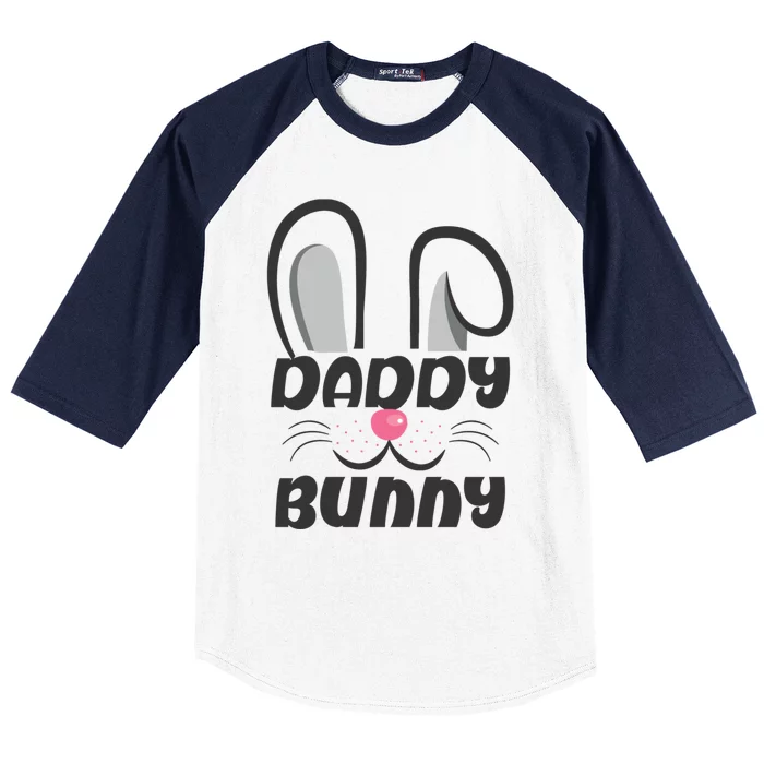 Daddy Bunny Cute Easter Matching Family Easter Dad Gift Baseball Sleeve Shirt