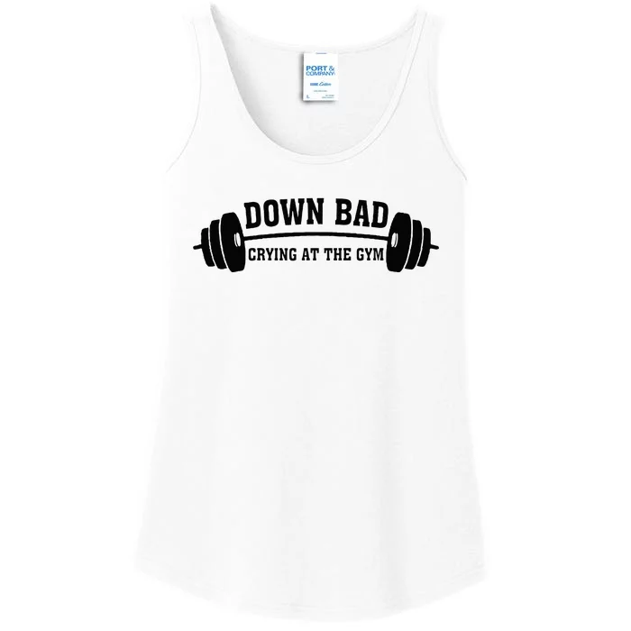 Down Bad Crying At The Gym Ladies Essential Tank