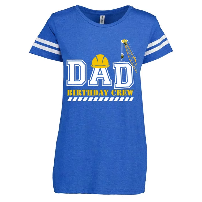 Dad Birthday Crew Construction Birthday Party Enza Ladies Jersey Football T-Shirt