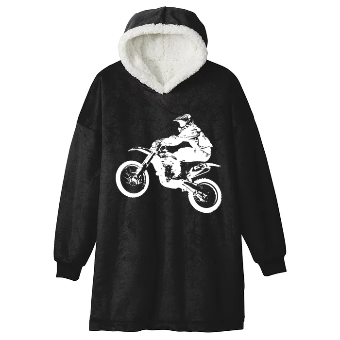 Dirt Bike Cool Gift Motocross Enduro Cool Gift Hooded Wearable Blanket