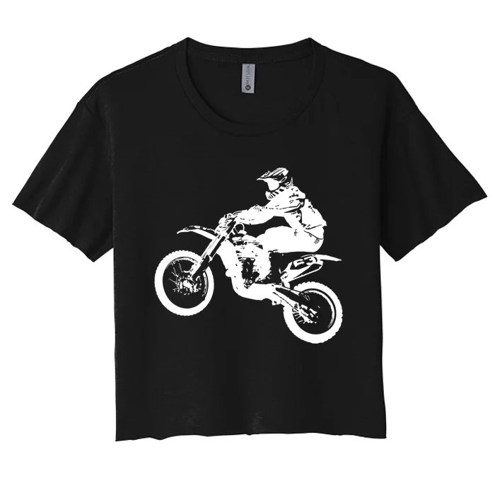 Dirt Bike Cool Gift Motocross Enduro Cool Gift Women's Crop Top Tee