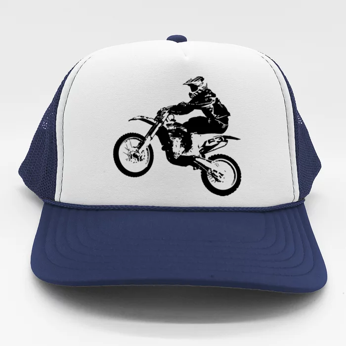 Dirt Bike Cool Gift Motocross Enduro Cool Gift Trucker Hat