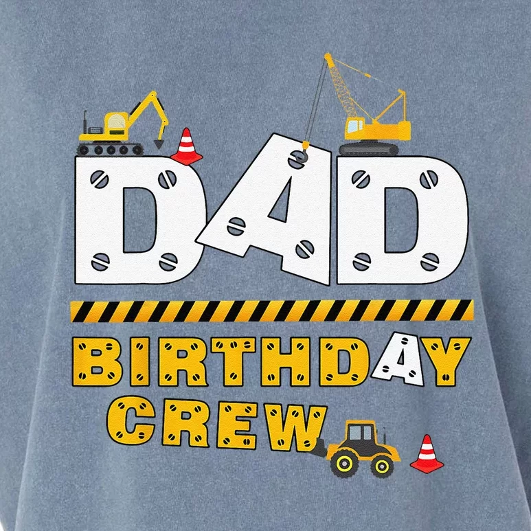 Dad Birthday Crew Construction Family Birthday Party Garment-Dyed Women's Muscle Tee