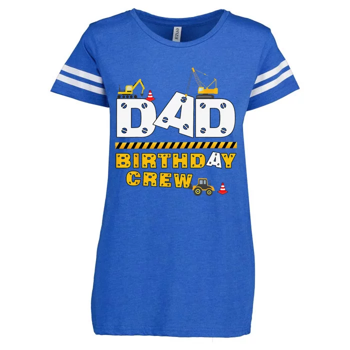 Dad Birthday Crew Construction Family Birthday Party Enza Ladies Jersey Football T-Shirt