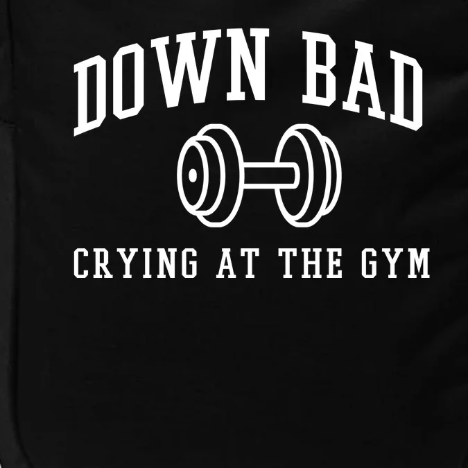 Down Bad Crying At The Gym Funny Impact Tech Backpack