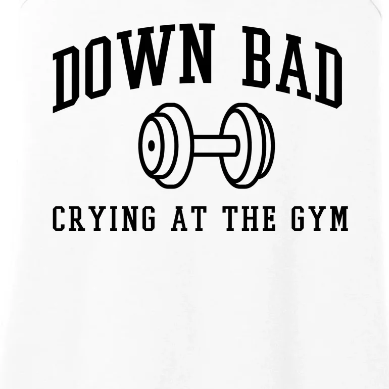 Down Bad Crying At The Gym Funny Ladies Essential Tank