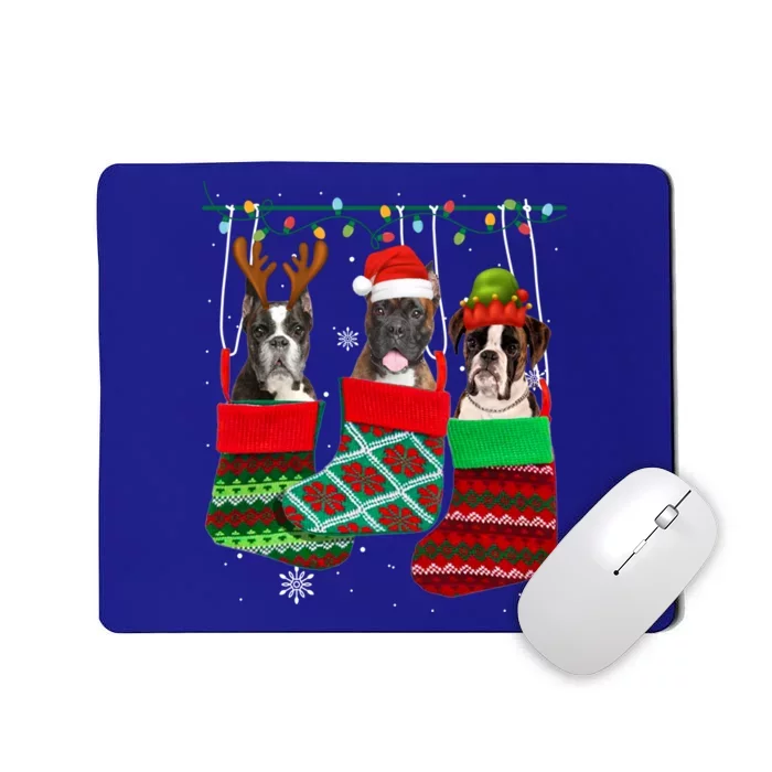 Dog Boxer Christmas Socks Funny Xmas Pajama Pet Puppy Gift Mousepad