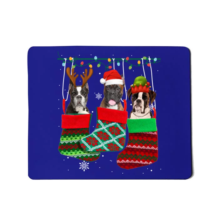 Dog Boxer Christmas Socks Funny Xmas Pajama Pet Puppy Gift Mousepad