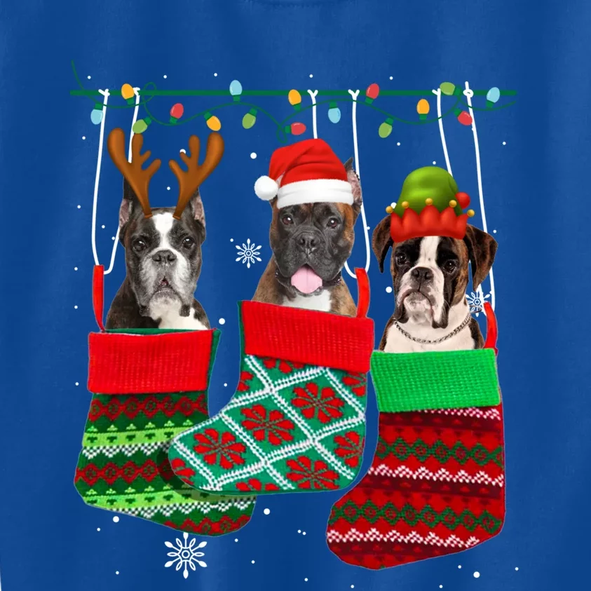 Dog Boxer Christmas Socks Funny Xmas Pajama Pet Puppy Gift Kids Sweatshirt