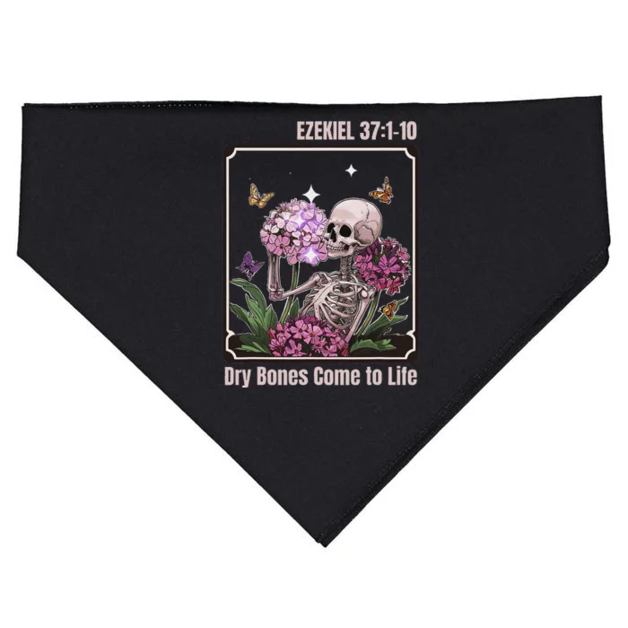 Dry Bone Come To Life Skeleton Floral For Women USA-Made Doggie Bandana