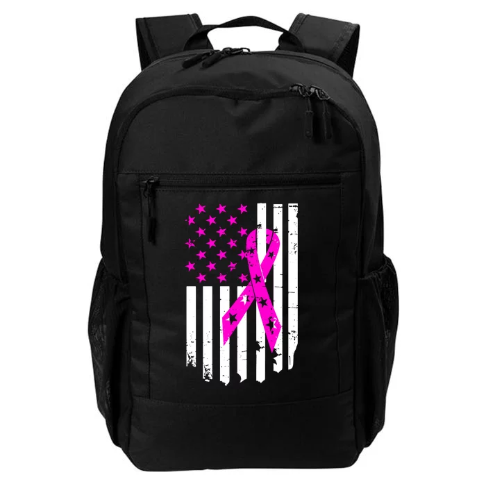 Distressed Breast Cancer Awareness Flag Daily Commute Backpack