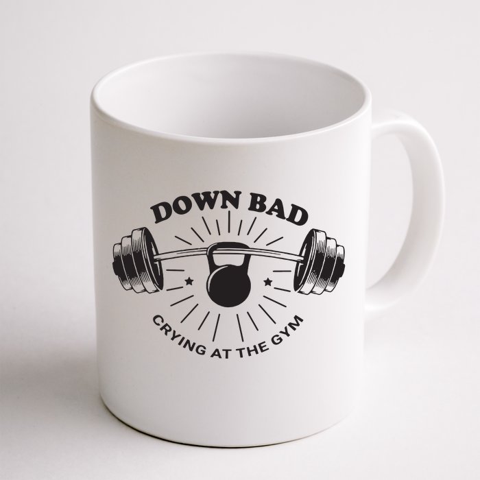 Down Bad Crying At The Gym Front & Back Coffee Mug