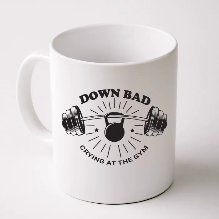 Down Bad Crying At The Gym Front & Back Coffee Mug