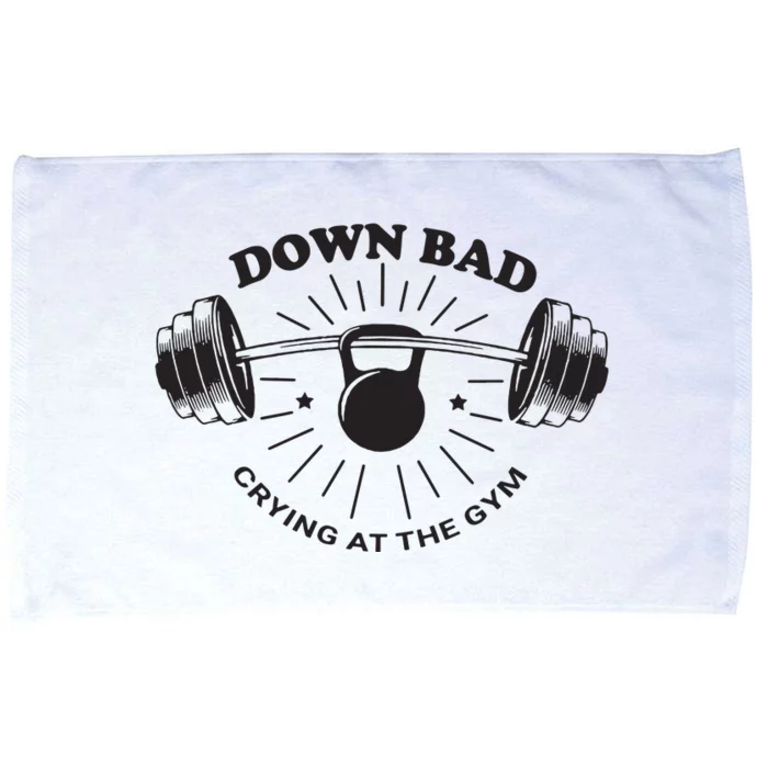 Down Bad Crying At The Gym Microfiber Hand Towel