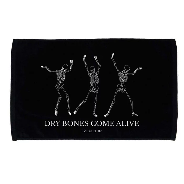 Dry Bones Come Alive Funny Skeleton Dancing Microfiber Hand Towel