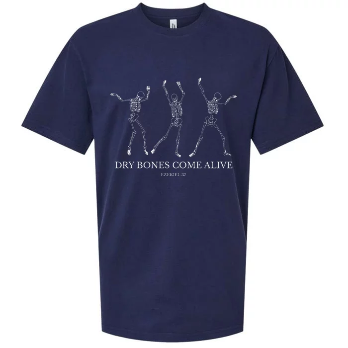 Dry Bones Come Alive Funny Skeleton Dancing Sueded Cloud Jersey T-Shirt