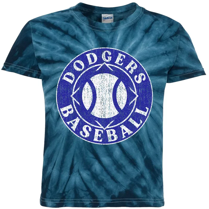 Dodger Baseball Crest Kids Tie-Dye T-Shirt