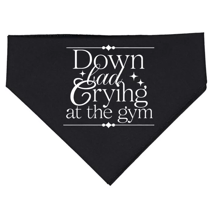 Down Bad Crying At The Gym USA-Made Doggie Bandana