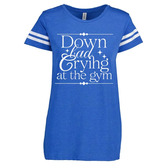 Down Bad Crying At The Gym Enza Ladies Jersey Football T-Shirt