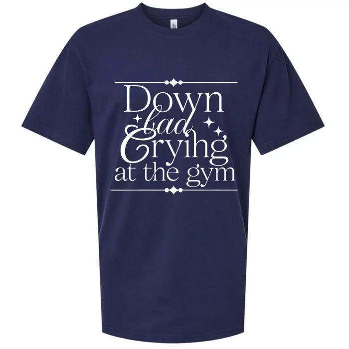 Down Bad Crying At The Gym Sueded Cloud Jersey T-Shirt