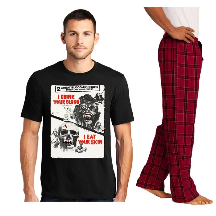 Drink Blood Classic Halloween Monster Poster Horror Movie Pajama Set