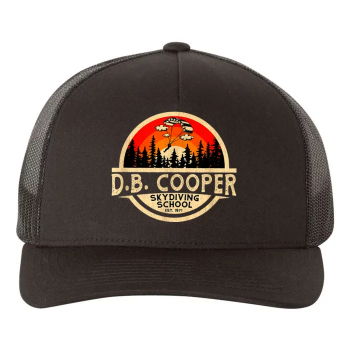 D. B. Cooper Robber Thief Parachute Skydiving School Est 1971 Retro Vintage Yupoong Adult 5-Panel Trucker Hat