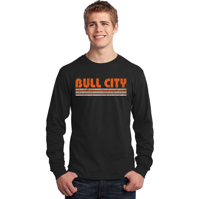 Durham Bull City Vintage 80s Retro Style Long Sleeve Shirt