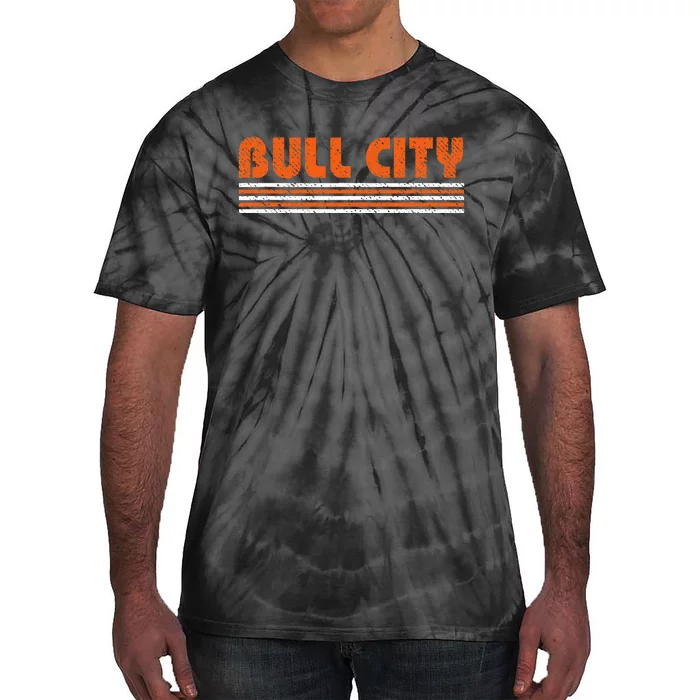 Durham Bull City Vintage 80s Retro Style Tie-Dye T-Shirt