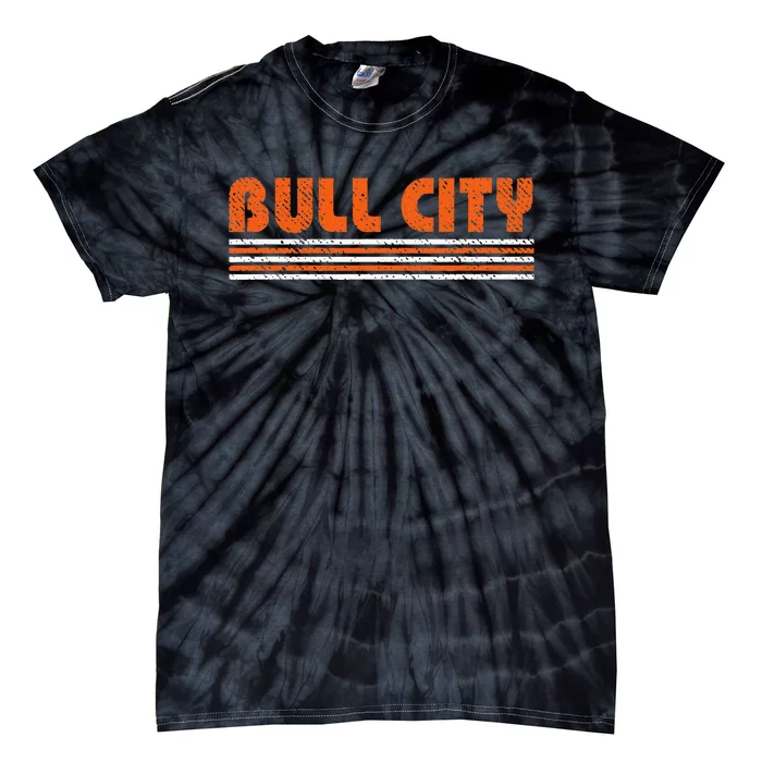 Durham Bull City Vintage 80s Retro Style Tie-Dye T-Shirt