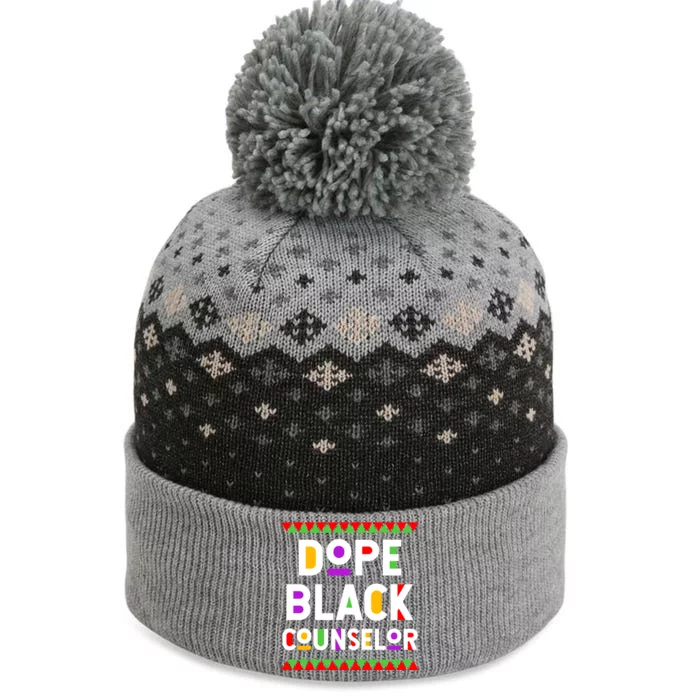 Dope Black Counselor African American Job Proud Profession Gift The Baniff Cuffed Pom Beanie