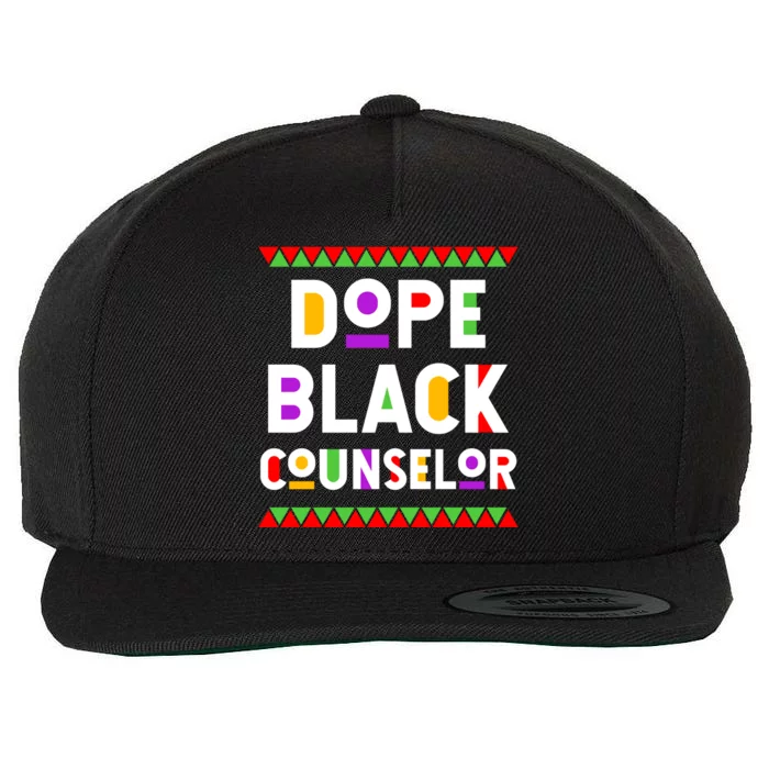 Dope Black Counselor African American Job Proud Profession Gift Wool Snapback Cap