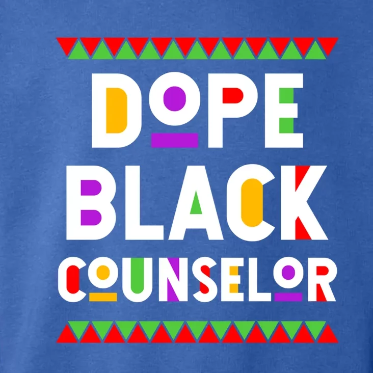 Dope Black Counselor African American Job Proud Profession Gift Toddler Hoodie