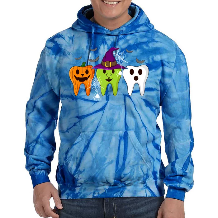 Dentist Boo Crew Halloween Dental Assistant Gift Tie Dye Hoodie