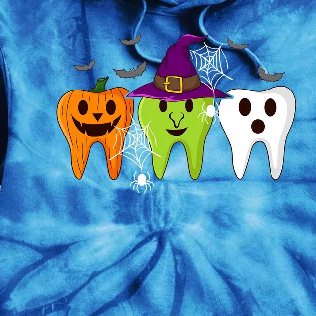 Dentist Boo Crew Halloween Dental Assistant Gift Tie Dye Hoodie