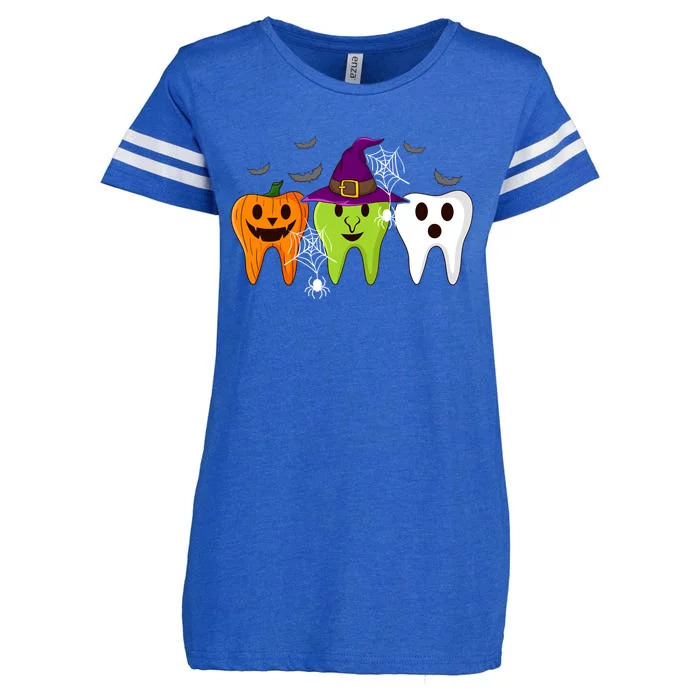 Dentist Boo Crew Halloween Dental Assistant Gift Enza Ladies Jersey Football T-Shirt