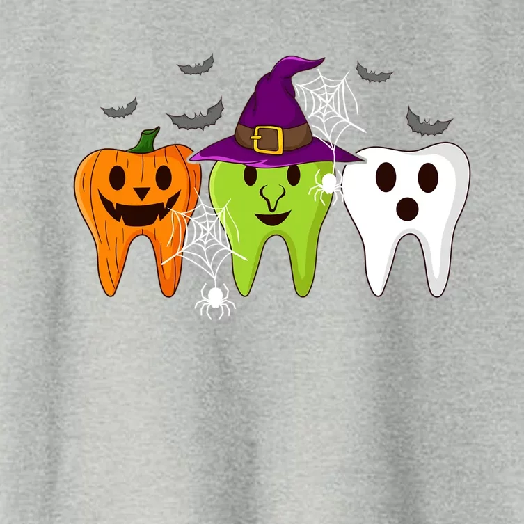 Dentist Boo Crew Halloween Dental Assistant Gift Women's Crop Top Tee