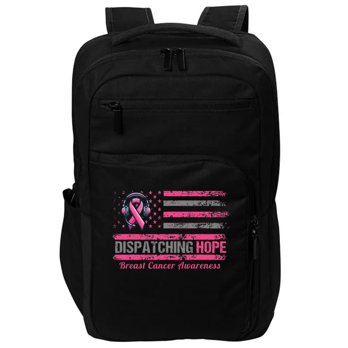 Dispatcher Breast Cancer Awareness Ribbon Impact Tech Backpack