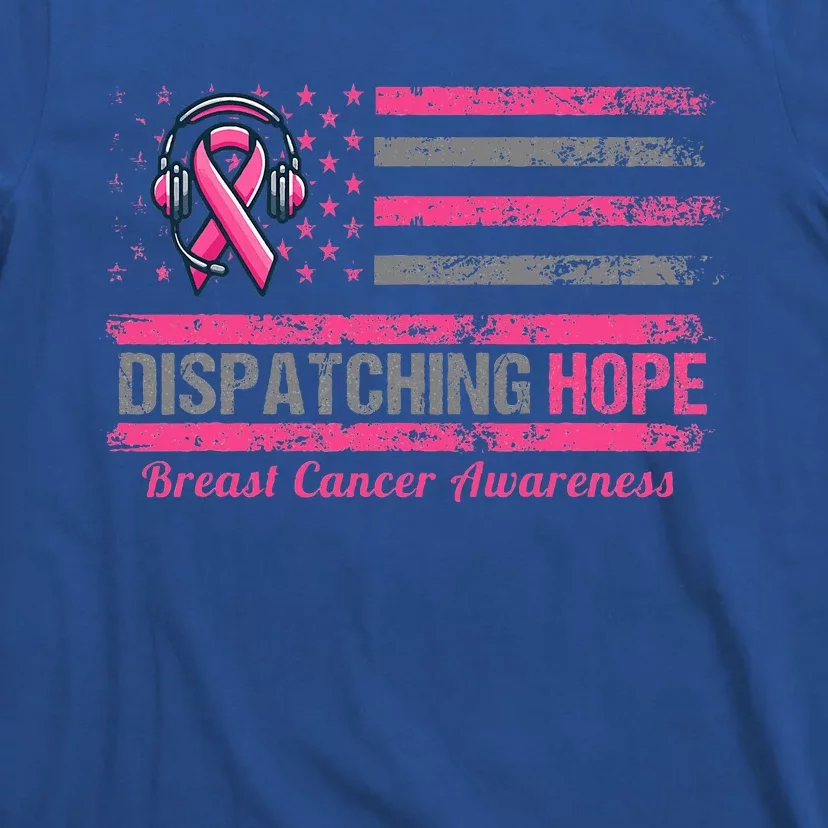 Dispatcher Breast Cancer Awareness Ribbon T-Shirt