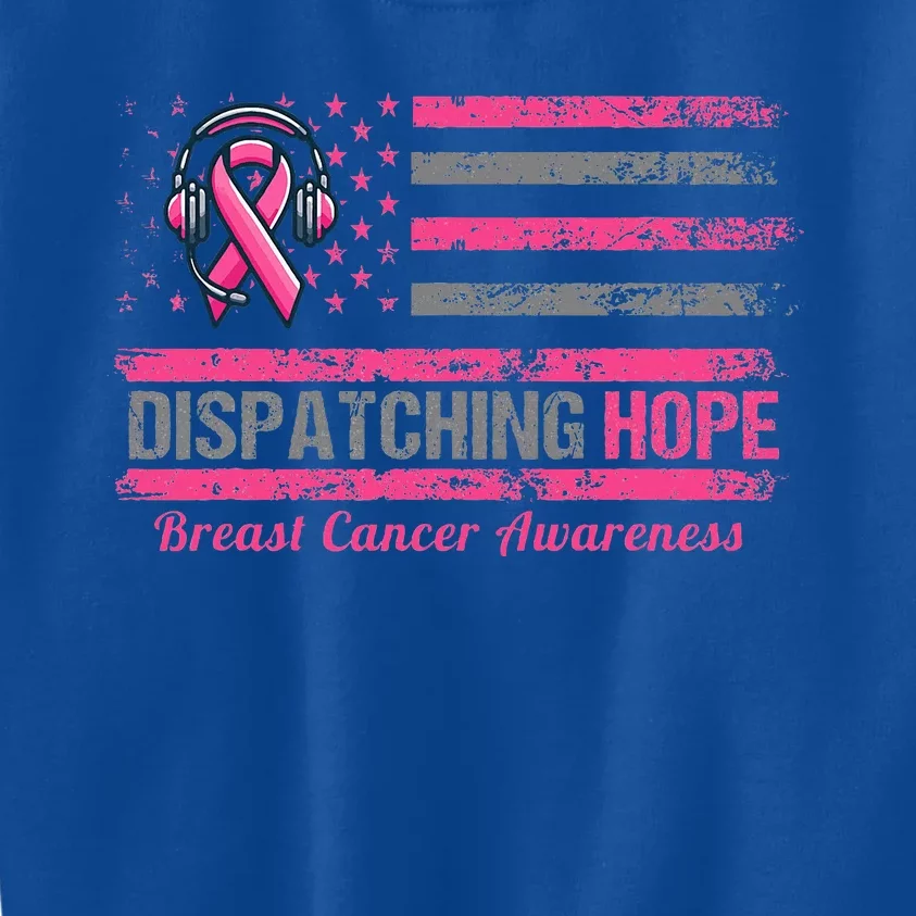 Dispatcher Breast Cancer Awareness Ribbon Kids Sweatshirt