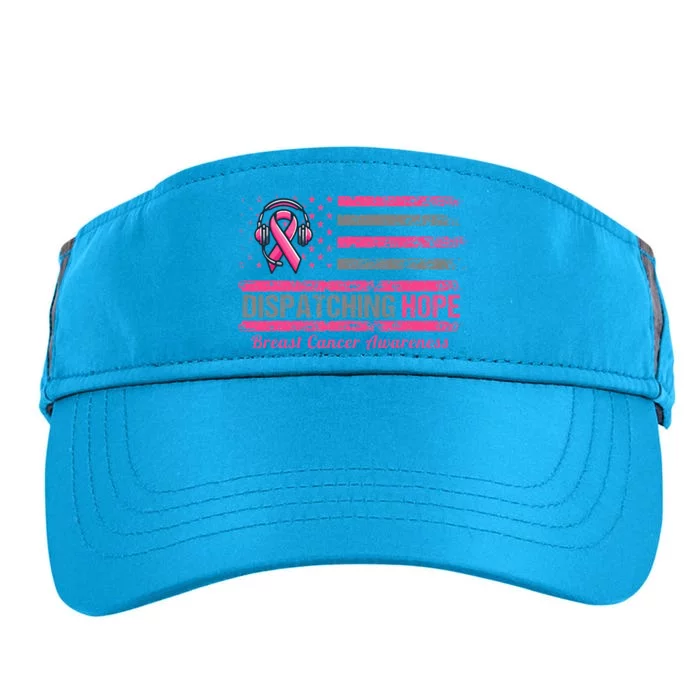 Dispatcher Breast Cancer Awareness Ribbon Adult Drive Performance Visor