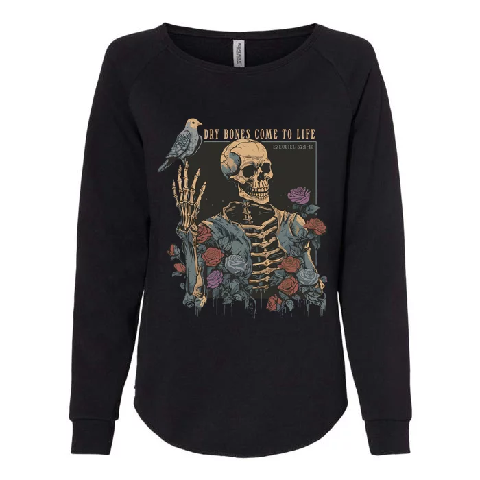 Dry Bones Come To Life Womens California Wash Sweatshirt