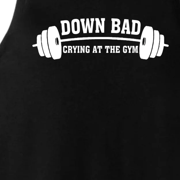 Down Bad Crying At The Gym Gift Ladies Tri-Blend Wicking Tank