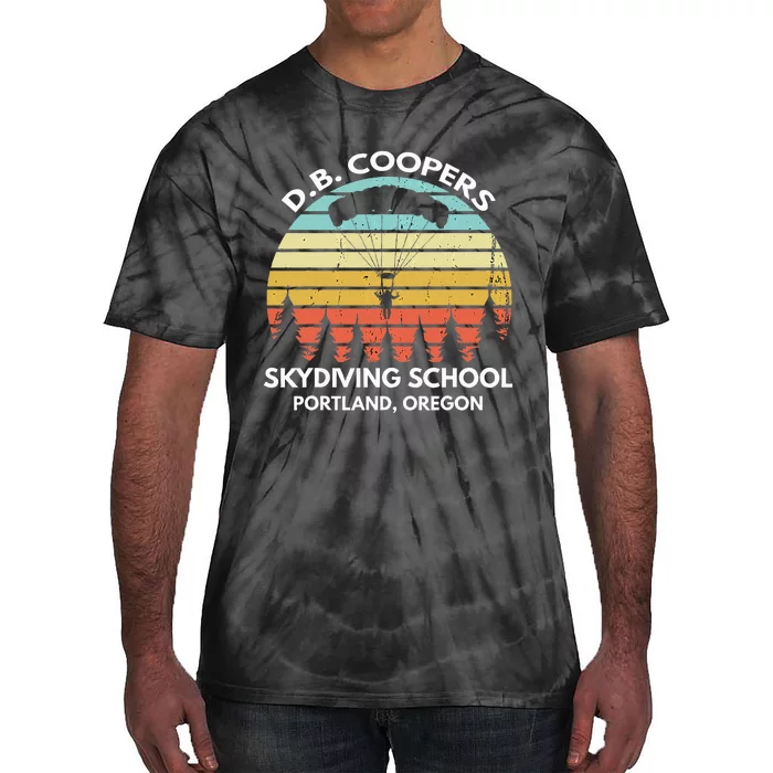 D. B. Coopers Skydiving School Portland Oregon Tie-Dye T-Shirt