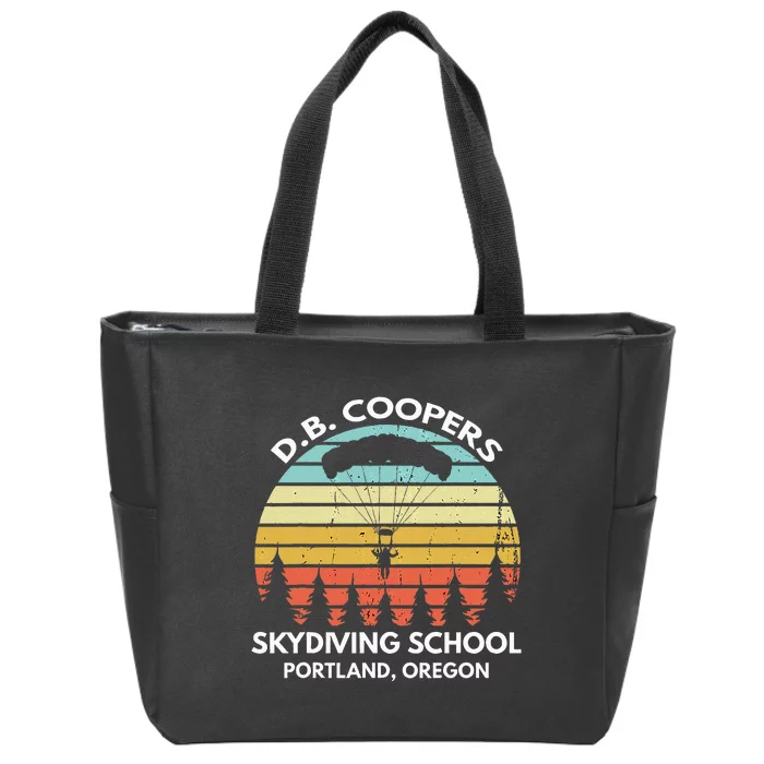 D. B. Coopers Skydiving School Portland Oregon Zip Tote Bag