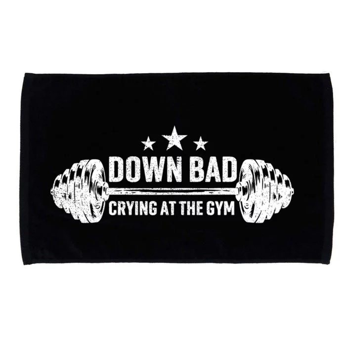 Down Bad Crying At The Gym Vintage Meaningful Gift Microfiber Hand Towel