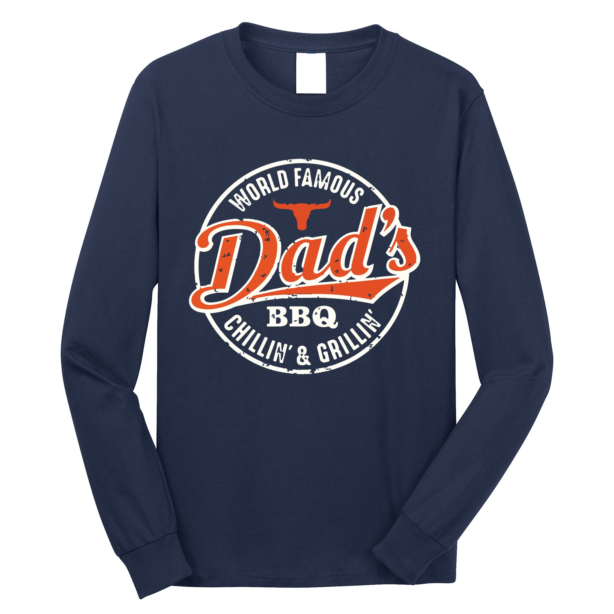 Smoking Meat Gifts for Men BBQ Smoker Grill Barbecue DAD Long Sleeve T-Shirt