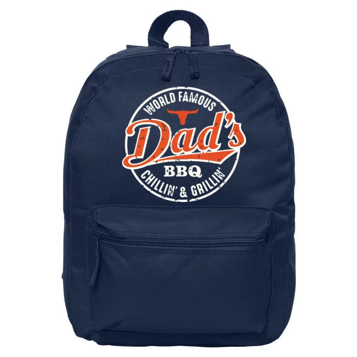 Dad's BBQ Chilling And Grilling Vintage 16 in Basic Backpack