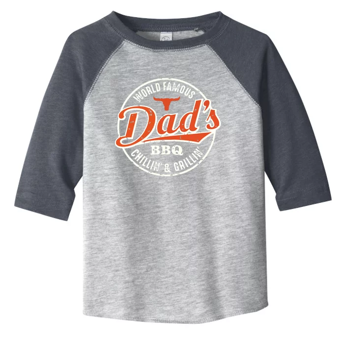 Dad's BBQ Chilling And Grilling Vintage Toddler Fine Jersey T-Shirt