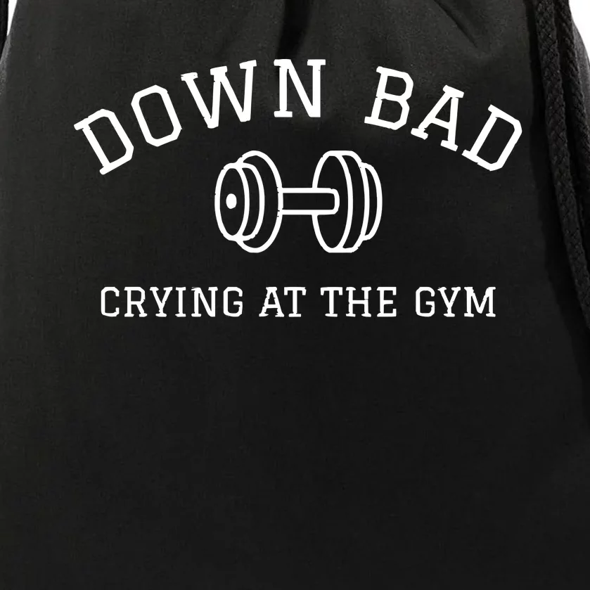 Down Bad Crying At The Gym Ttpd Drawstring Bag